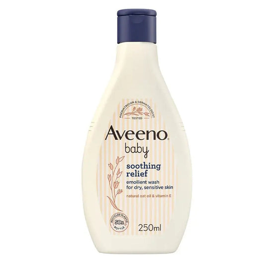 Aveeno Baby Soothing Relief Emollient Wash For Dry, Sensitive Skin 250ml Aveeno