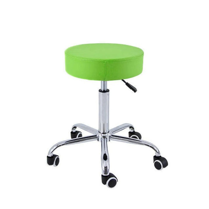 Backless stool - Chrome base - 5 wheels
