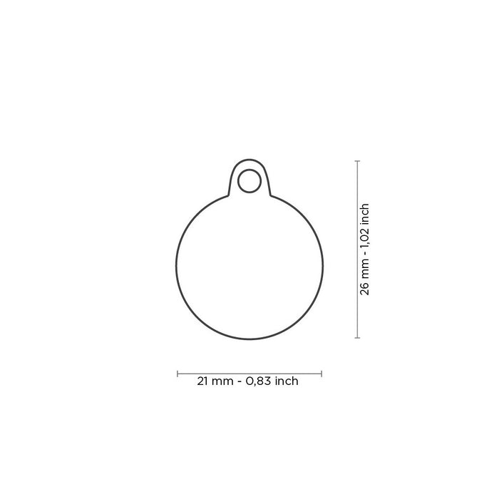 Basic Handmade Small Lilac Circle ID Tag