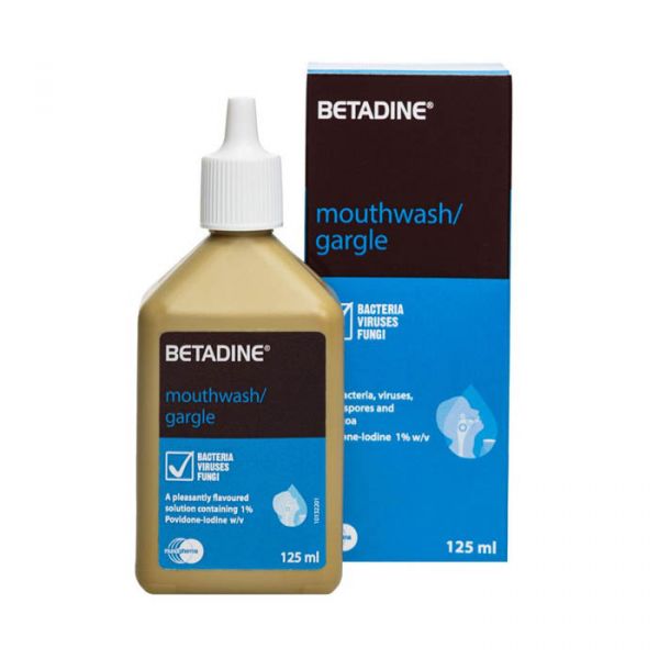 Betadine Antiseptic Gargle Mouthwash 125Ml
