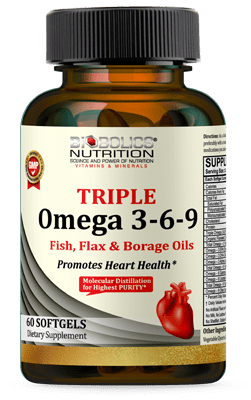 Biobolics Omega 3 - 6 - 9 3600mg - 60 Softgels