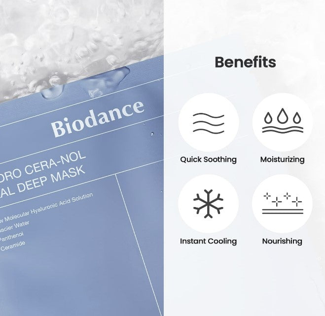 Biodance Hydro Cera-nol Real Deep Mask 1.19oz(34g) x 4ea