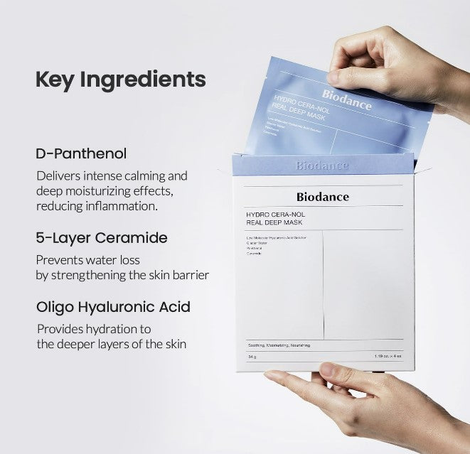 Biodance Hydro Cera-nol Real Deep Mask 1.19oz(34g) x 4ea