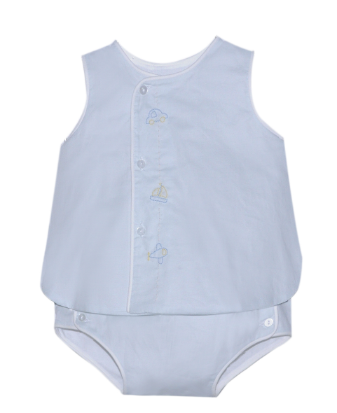 Blanche Diaper Set - Transportation