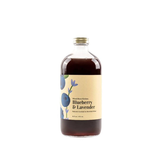 Wood Stove Kitchen Wood Stove Kitchen - Blueberry and Lavender Cocktail Mixer and Mocktail Mixer, 16 fl oz