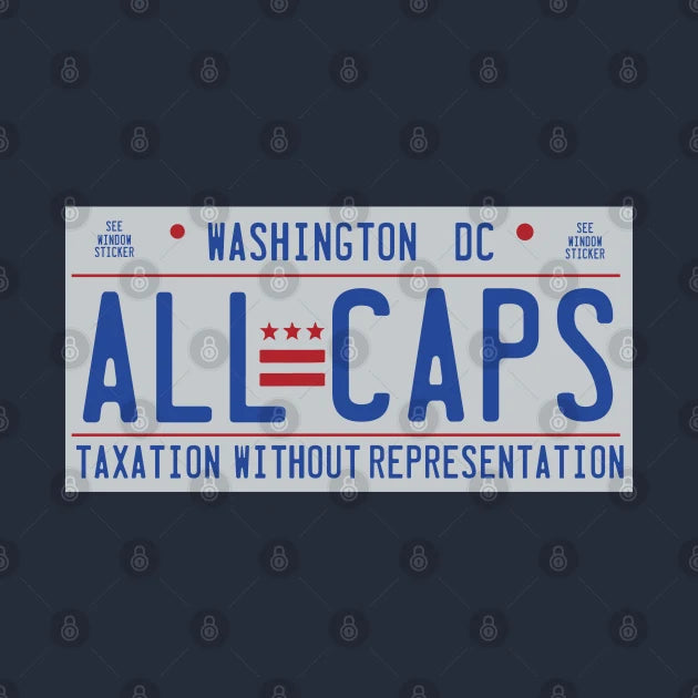 Caps - All Caps Dc License Plate T-Shirt