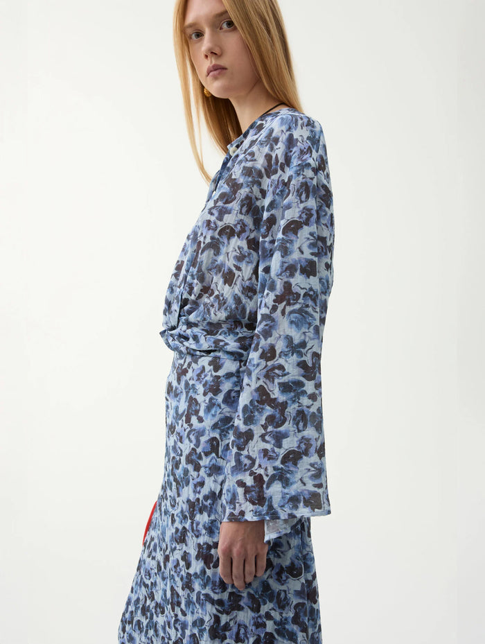 Cecilie Top in Violet Ditsy