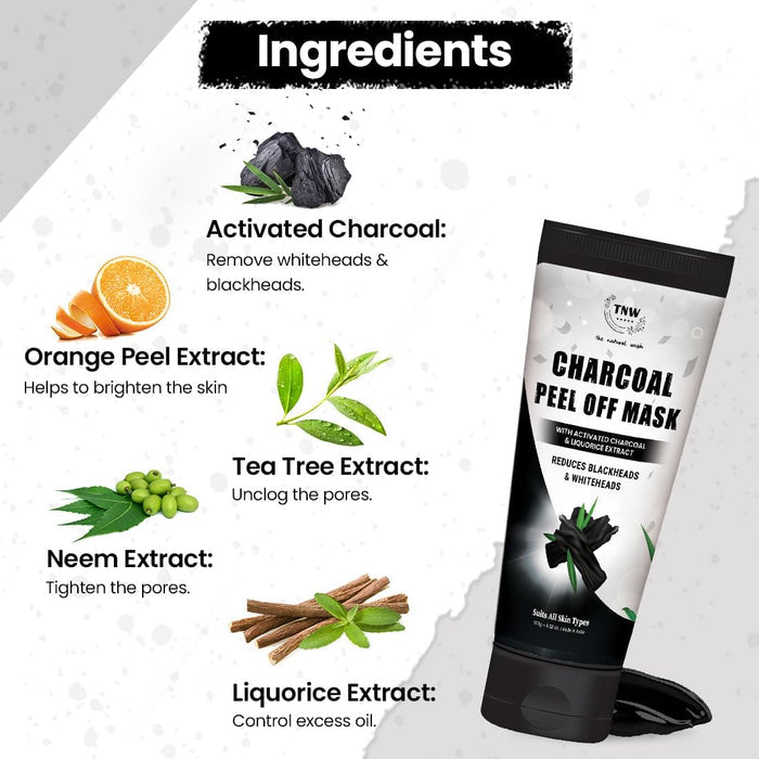Charcoal Peel Off Mask for Blackheads and Removes Tan. (Stock Clearance)