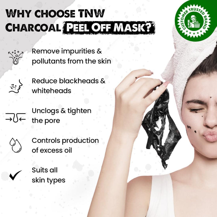 Charcoal Peel Off Mask for Blackheads and Removes Tan. (Stock Clearance)