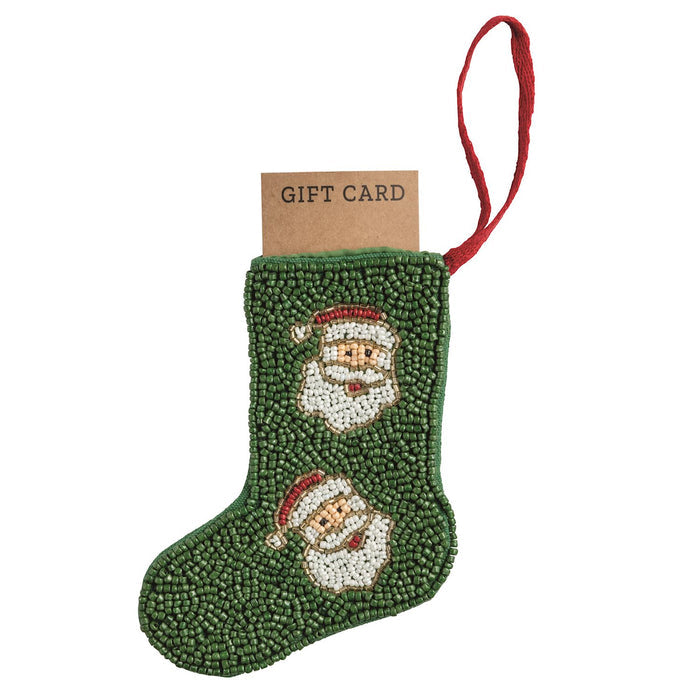 Christmas Beaded Stocking Ornaments