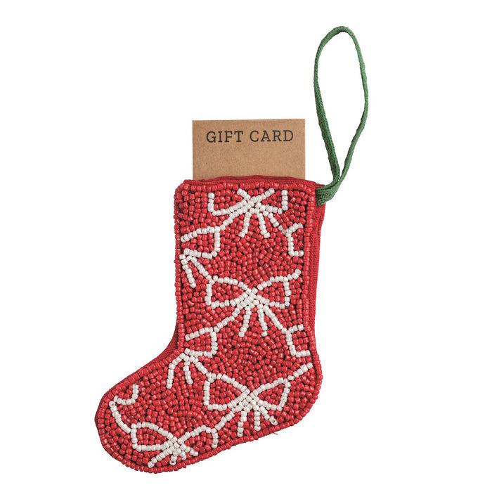 Christmas Beaded Stocking Ornaments