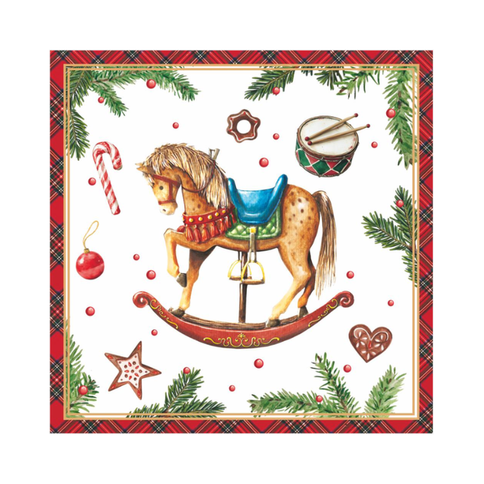 Classic Rocking Horse Napkin Lch