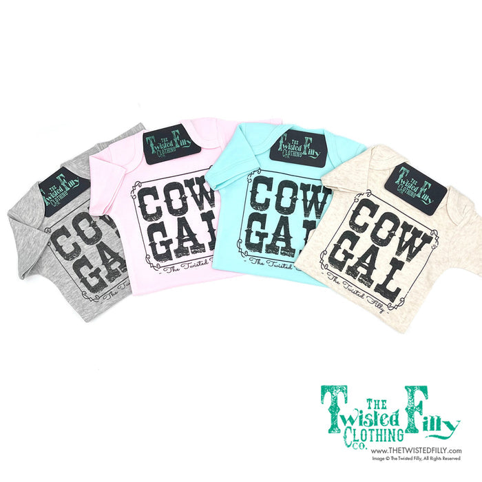 Cow Gal - S/S Infant One Piece - Oatmeal