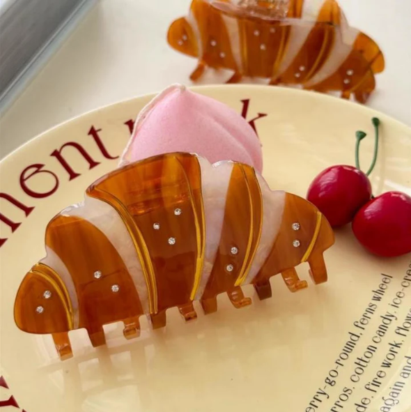 croissant hair claw clip