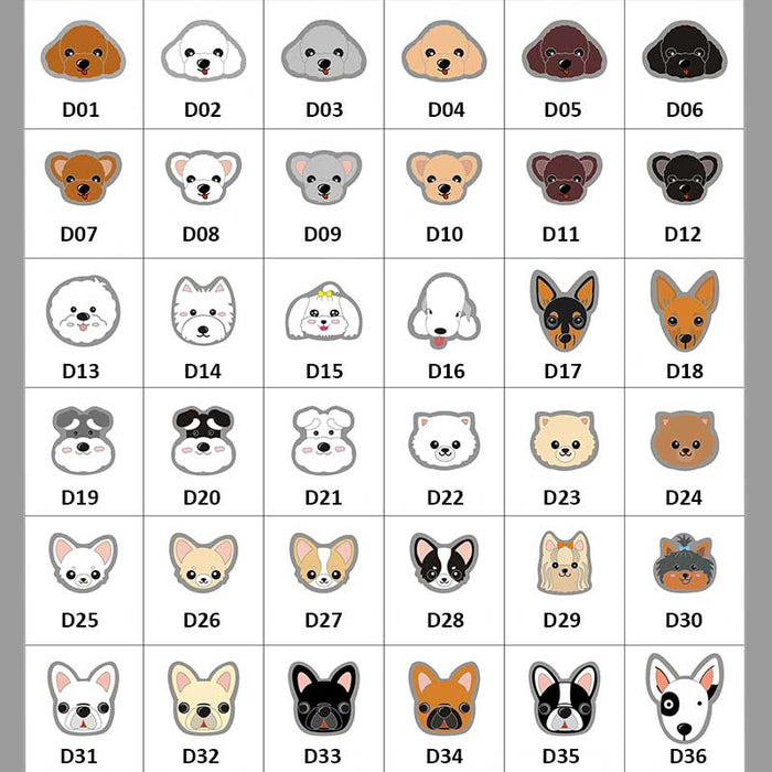 Customizable Poodle Dog Tags with Engraving: orange, white dog, cartoon style