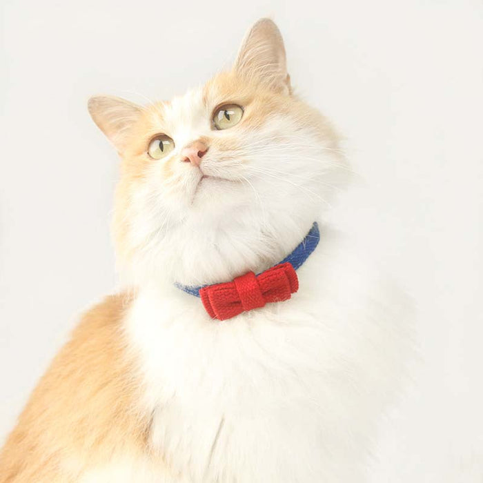 Cute Breakaway Pet Collars with Bowties: red, yellow bow collar, cute style