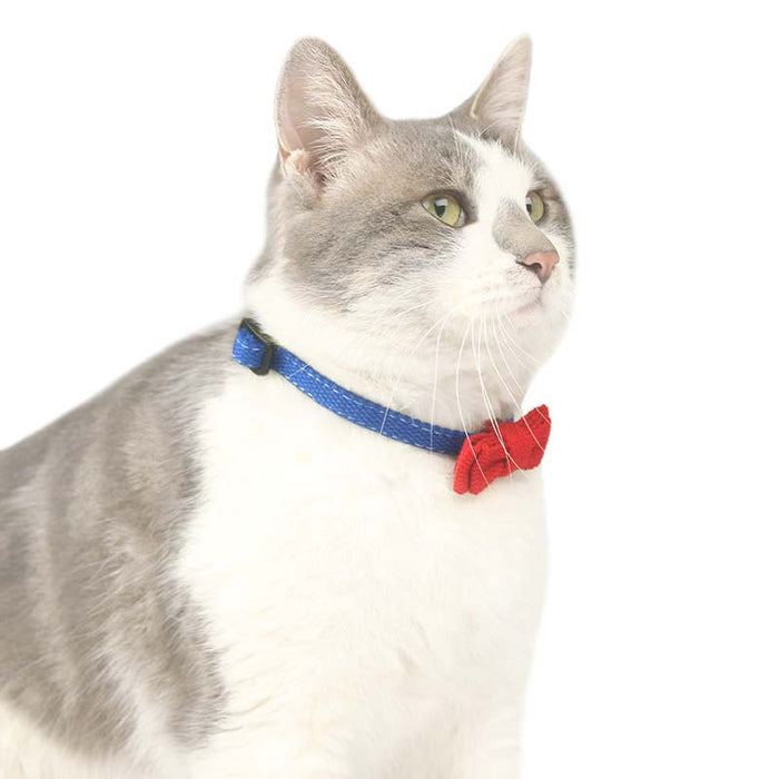 Cute Breakaway Pet Collars with Bowties: red, yellow bow collar, cute style