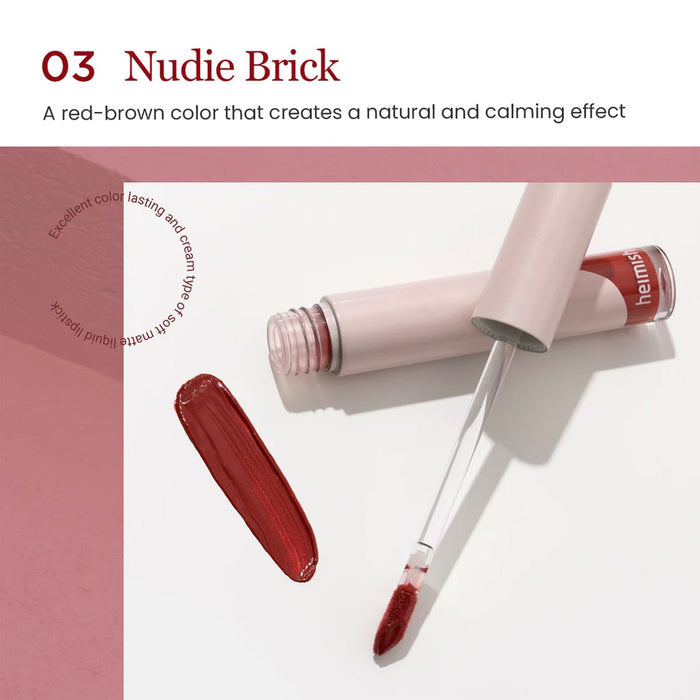 Heimish Dailism Liquid Lipstick 03 NUDIE BRICK Nudie Glow Australia