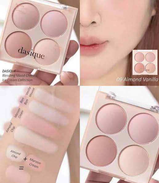 Dasique Blending Mood Cheek 07 Candy Berry Blusher 4 Colors