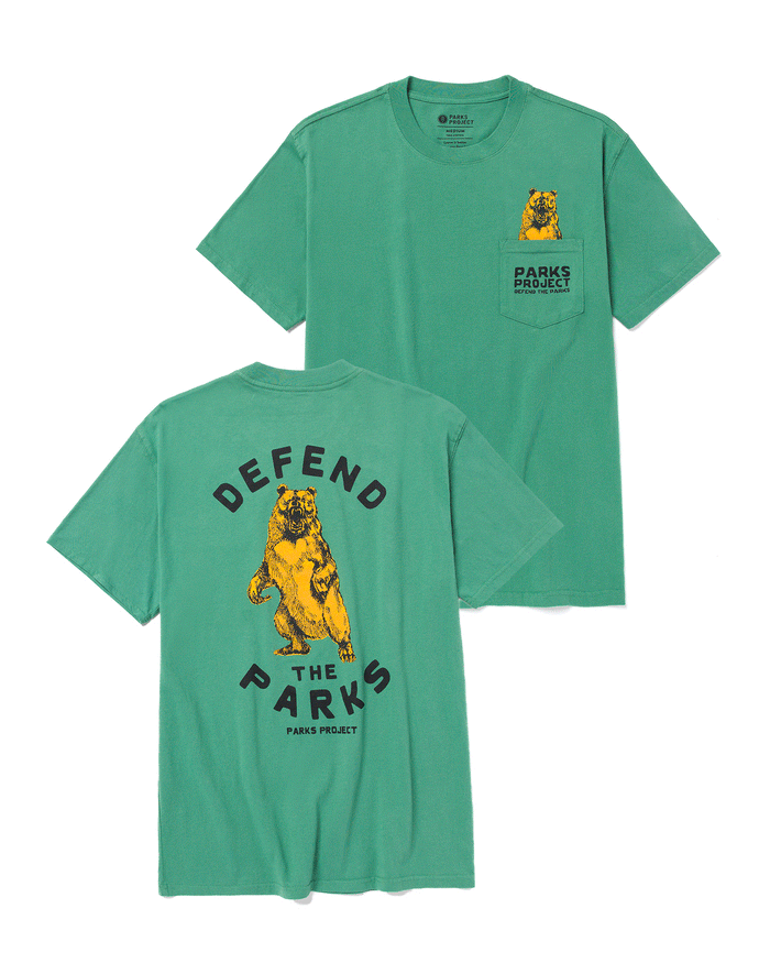 Shop Defend the Parks Bear Pocket Tee Inspiring to Protect Public Lands