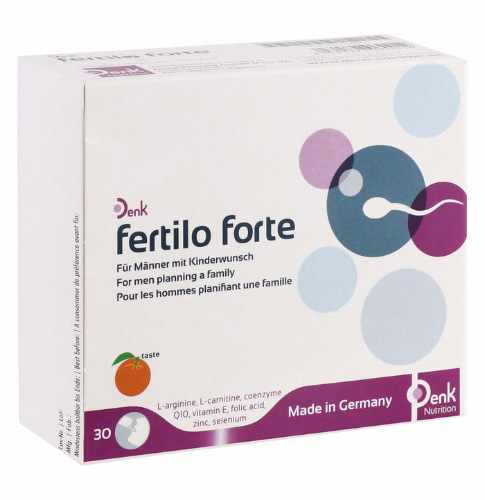 Denk Fertilo Forte Men's Supplement Sticks Orange Flavor with L-Arginine, Zinc & Selenium, 30 Pieces - Makkah Pharmacy