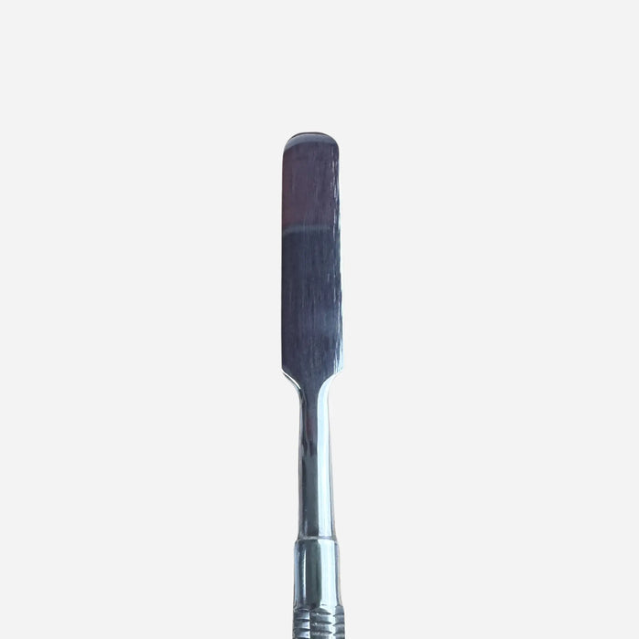 Double flat spatula - Pointed and round - Stainless steel - 18.5 cm - Essential by My Podologie
