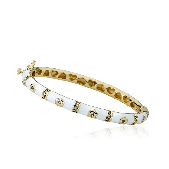 Enamel Flower Bangle  3-6 Yr