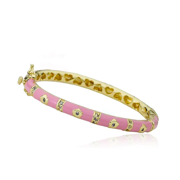 Enamel Flower Bangle  3-6 Yr