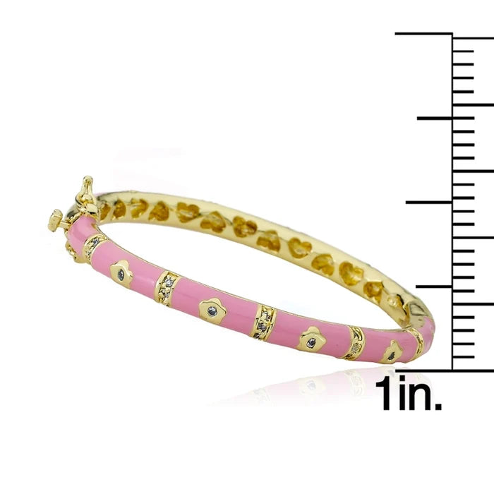 Enamel Flower Bangle  3-6 Yr