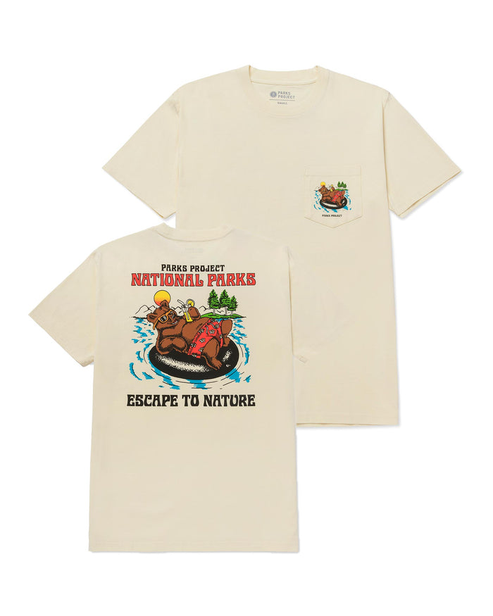 Shop Escape to Nature Bear Float Pocket Tee Inspired by National Parks | natural