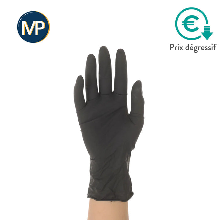Examination Gloves - Black Latex - Powder-free - Box of 100 - My Podologie MP