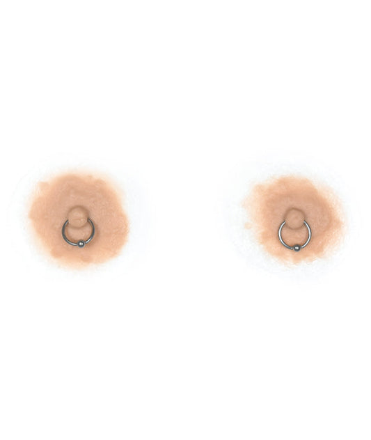 Female Nipples with Jewelry