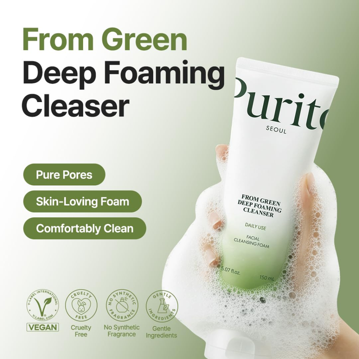 Purito From Green Deep Foaming Cleanser Nudie Glow Australia