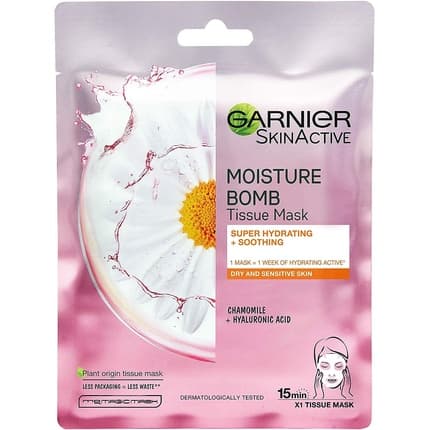 Garnier Moisture Bomb Sheet Mask With Hyaluronic Acid & Chamomile 28g