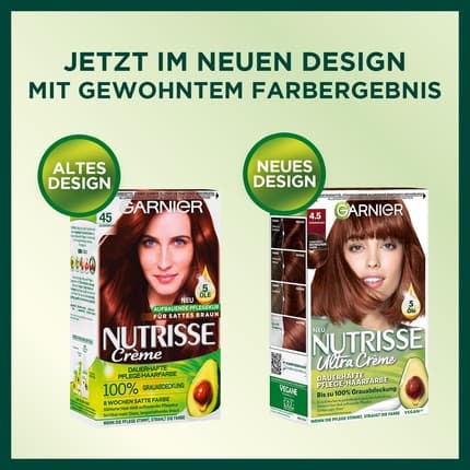 Garnier Nutrisse Permanent Hair Color 045 Dark Chocolate Brown – Nourishing Fruit Oils