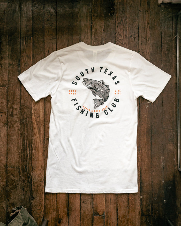 Graphic Pocket Tee | South Texas Fishing Club | White | Manready Mercantile