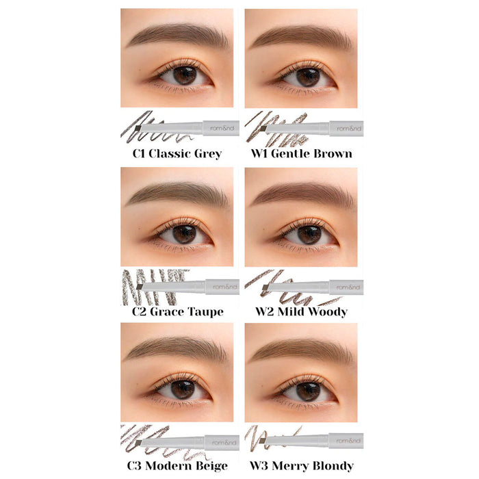 ROM&ND Han All Flat Brow (6 Colours) Nudie Glow Australia
