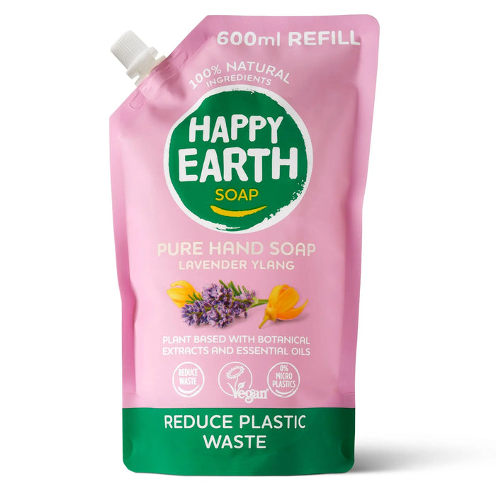 Handzeep Navulverpakking Lavender Ylang Happy Earth