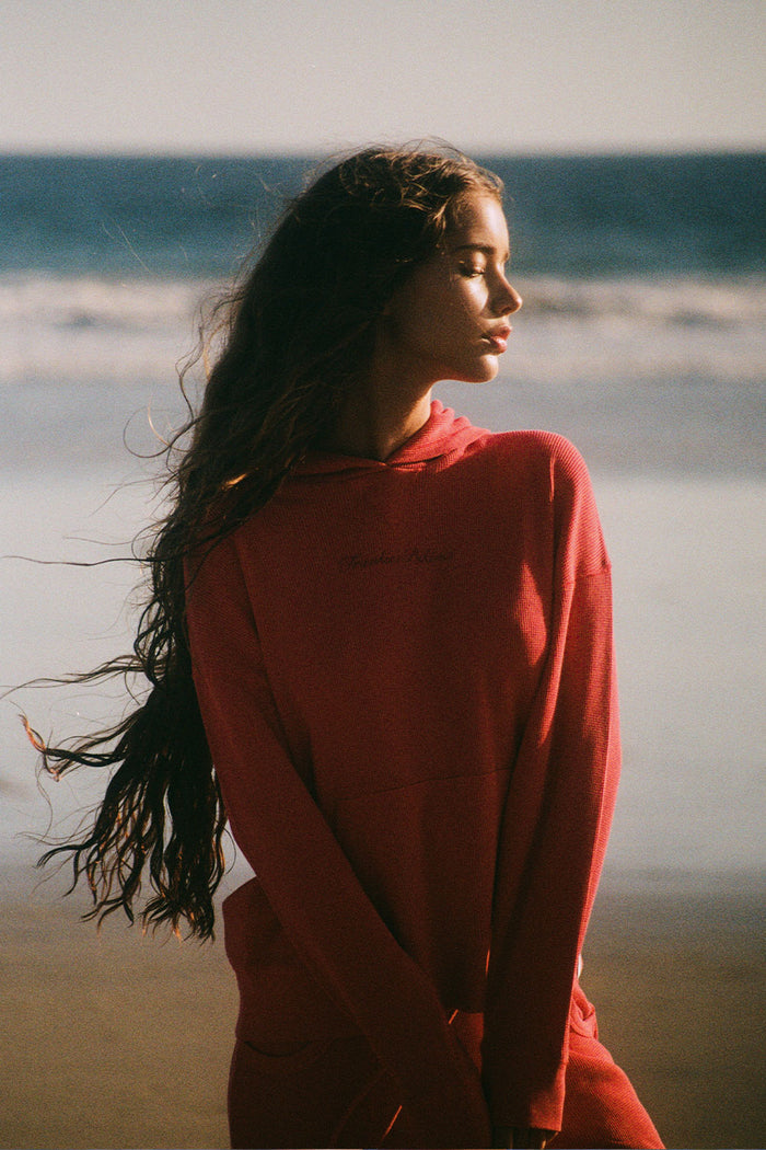 Haven Thermal Hoodie - Strawberry Red
