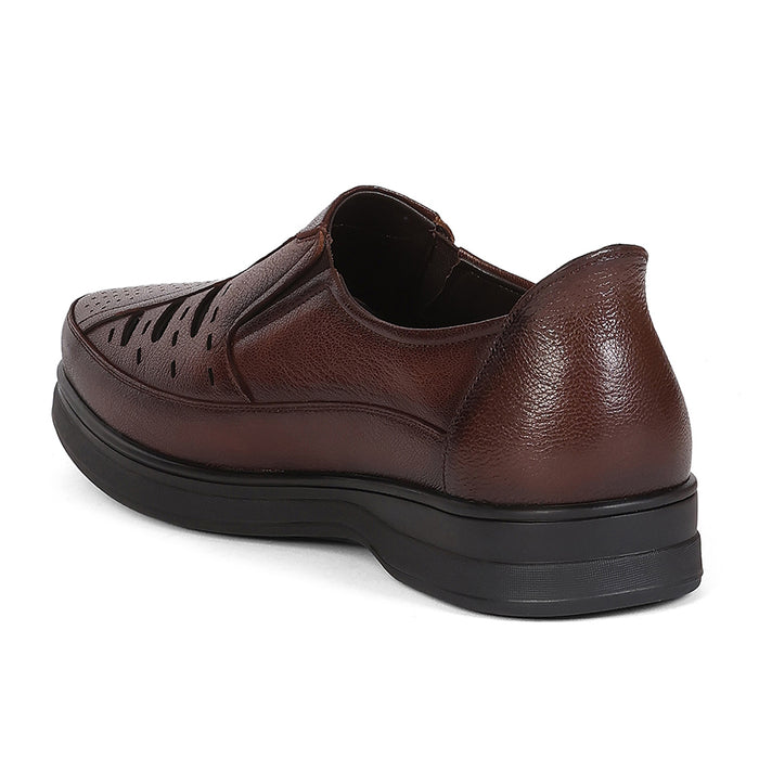 Healers RSL-5 Tan Formal Non Lacing Slip-on Shoes for Men by Liberty