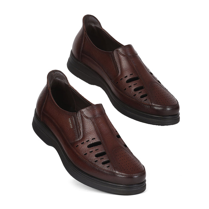 Healers RSL-5 Tan Formal Non Lacing Slip-on Shoes for Men by Liberty
