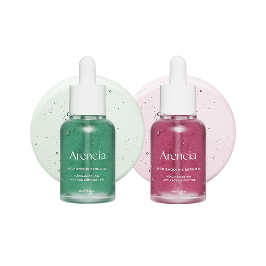 Arencia Holy Hyssop Serum 12 & Red Smoothie Serum 8 Set Nudie Glow Australia