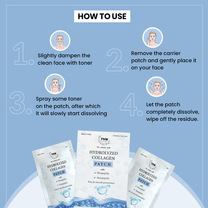 Hydrolyzed Collagen Patch for Firm & Fresh skin | 2 Sachet, 1 Pair Each . (Stock Clearance)
