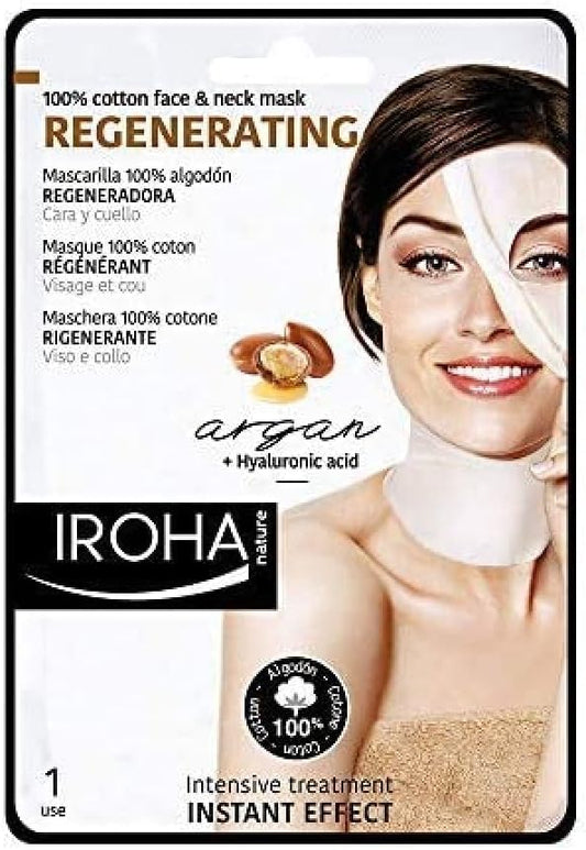 Iroha Regenerating Argan Face & Neck Sheet Mask 30ml
