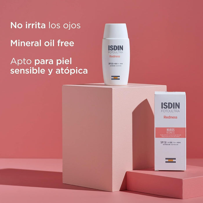 Isdin Fotoultra Hypoallergenic Water-Resistant Anti-Redness Facial Sunscreen SPF50 PA+++, 50ml - Makkah Pharmacy