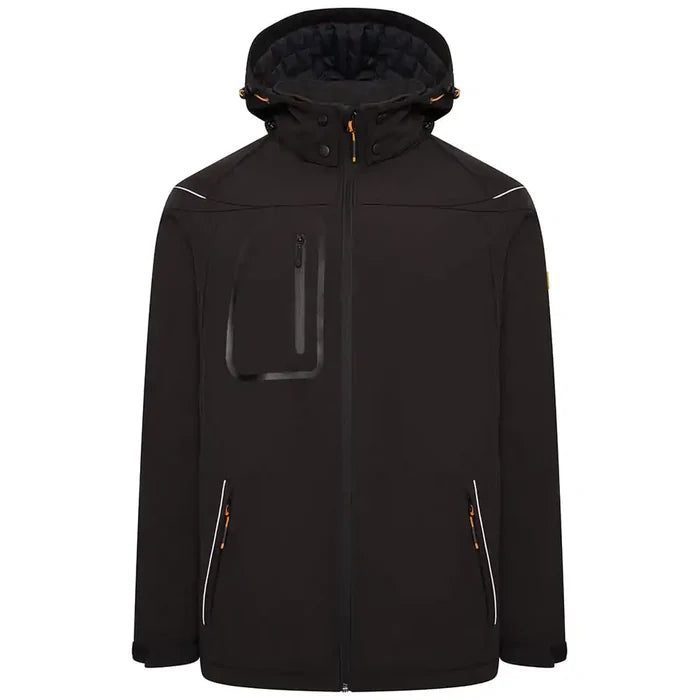 JCB D-ml Trade Hooded Black Softshell Jacket