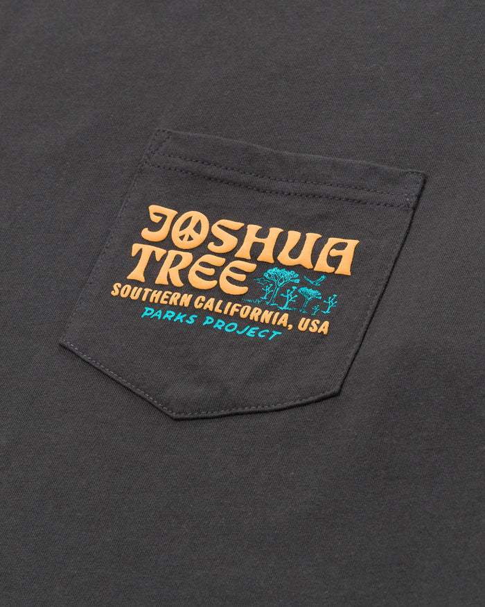 Shop Joshua Tree Puff Print Pocket Tee Inspired by Joshua Tree NP | vintage-black