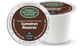 K-CUP/ Coffee/ Sumatran Reserve Fair Trade Organic/ Box of 24