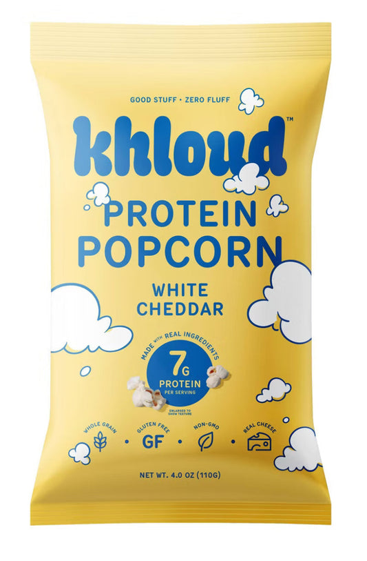 Khloud White Cheddar Protein Popcorn - Large