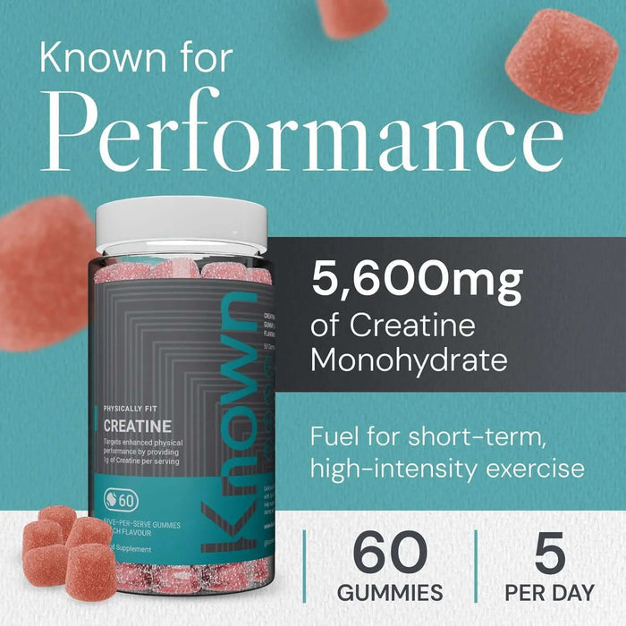 Known Nutrition Creatine Peach 60 Gummies